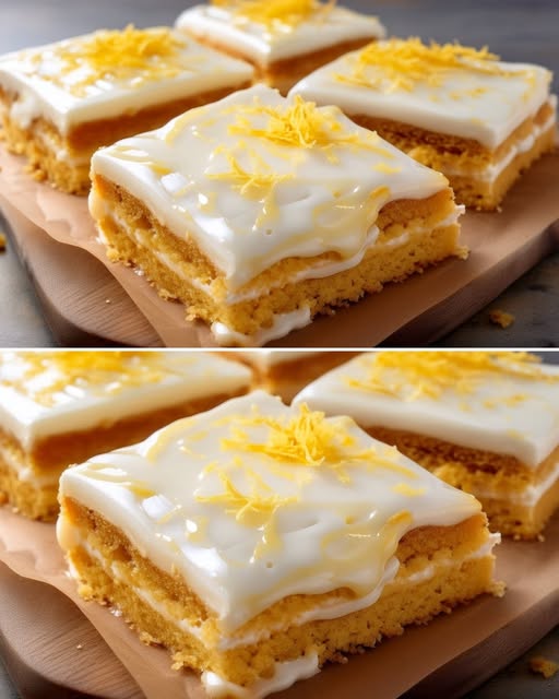 Lemon Oatmeal Cake with Citrus Cream Frosting