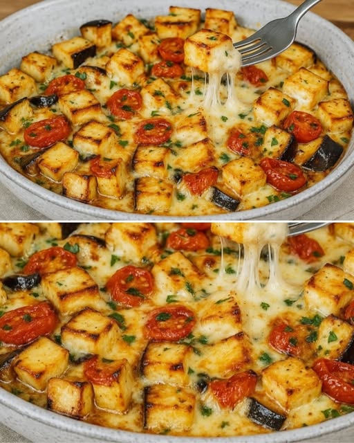 Irresistible Baked Eggplant with Melted Mozzarella