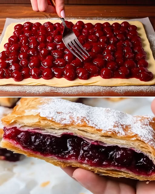 Homemade Cherry Strudel