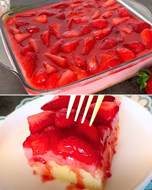 Cold Strawberry Cake Recipe