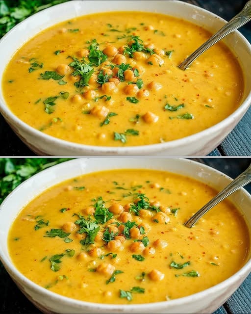Creamy Chickpea and Broccoli Soup