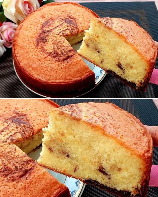 The Perfect 1234 Orange Marble Cake