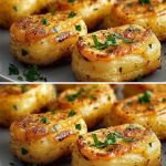 Golden Crispy Garlic Parmesan Roasted Potatoes