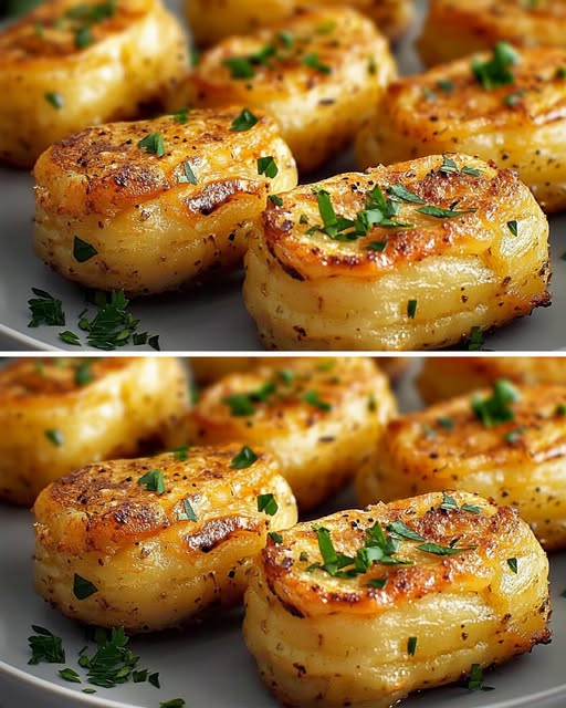 Golden Crispy Garlic Parmesan Roasted Potatoes