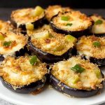 Cheesy Turkey & Leek Stuffed Eggplant