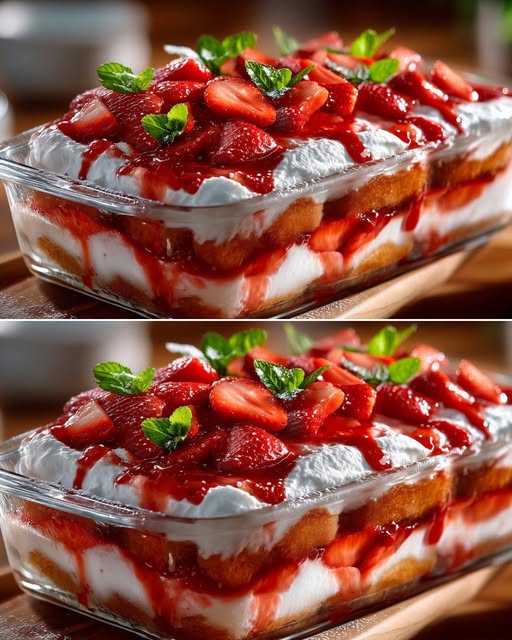 Strawberry Tiramisu Without Oven