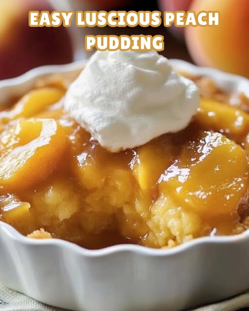 Heavenly Peach Pudding Dessert