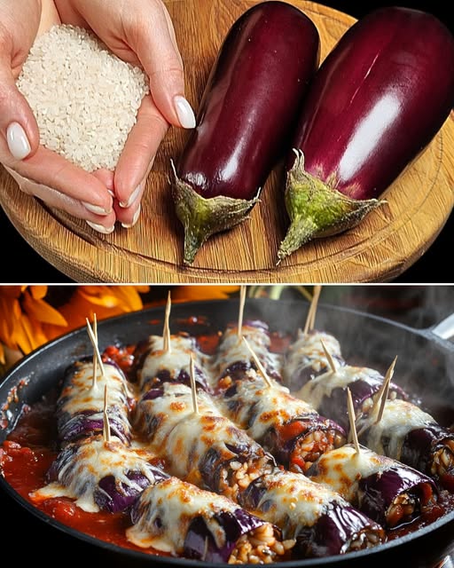 No-Oven Eggplant Rice Rolls