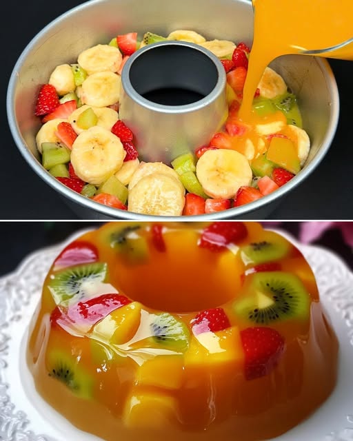 No-Bake Orange Fruit Gelatin Ring