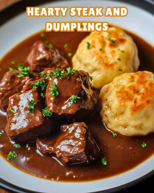 Hearty Steak and Dumplings