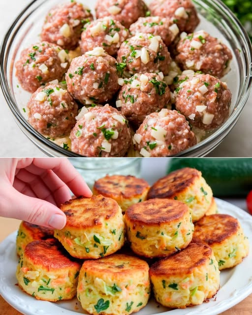 Stuffed Zucchini Cutlets with Turkey