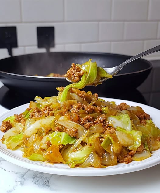 Quick Young Cabbage with Minced Meat Recipe