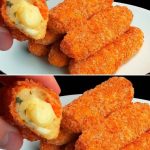 No-Fry Crispy Potato Cheese Sticks