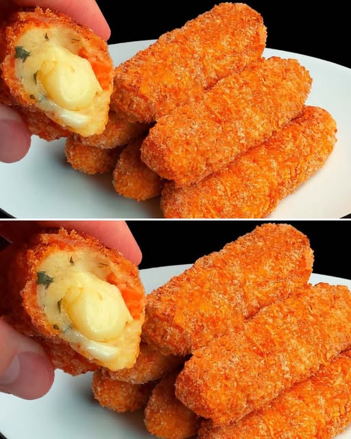 No-Fry Crispy Potato Cheese Sticks