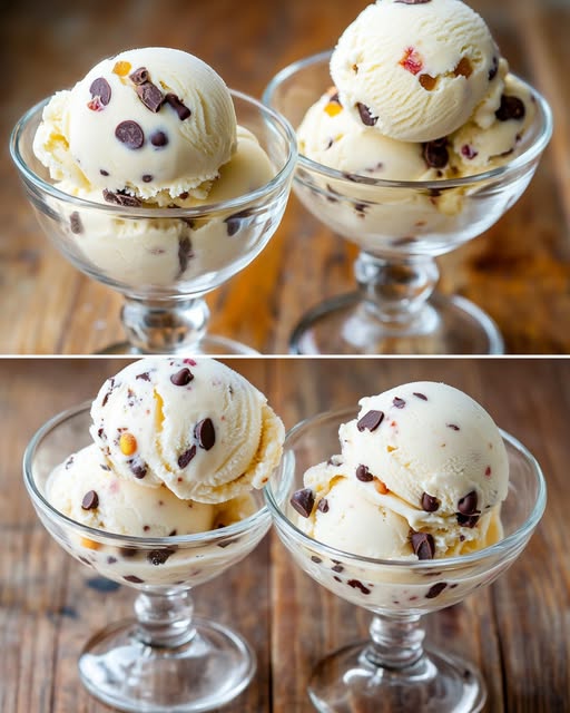 Homemade Vanilla Chocolate Chip Ice Cream