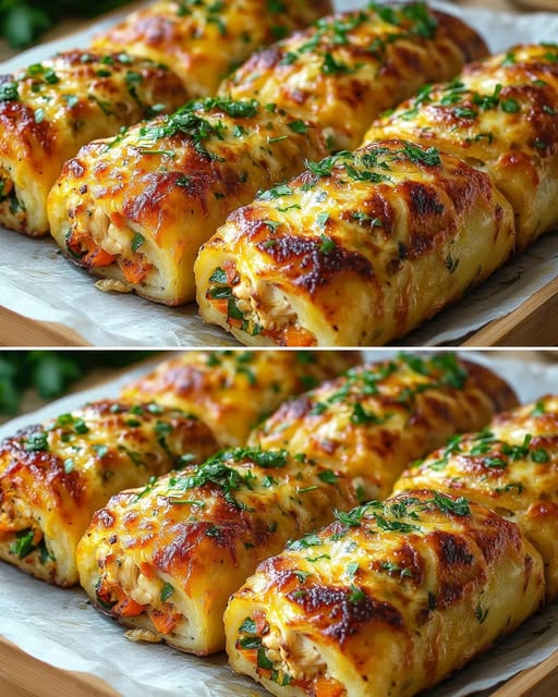 Stuffed Potato Rolls with Chicken