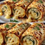 Crispy Zucchini Crepes with Spinach and Cheese Filling