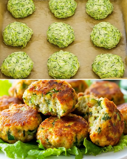 Crispy Baked Zucchini Meatballs