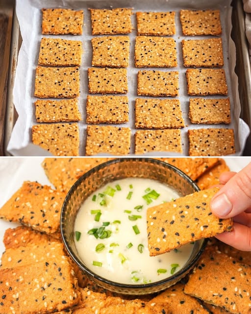 Crispy Lentil Crackers with Creamy Coconut Dip
