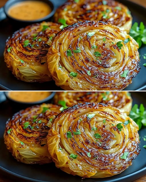 Crispy Roasted Cabbage Steaks