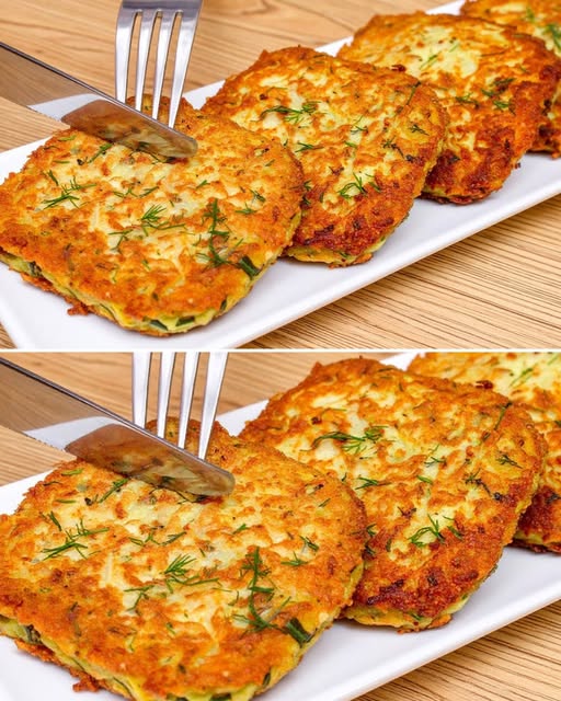 Crispy Zucchini Potato Fritters with Creamy Tomato Sauce