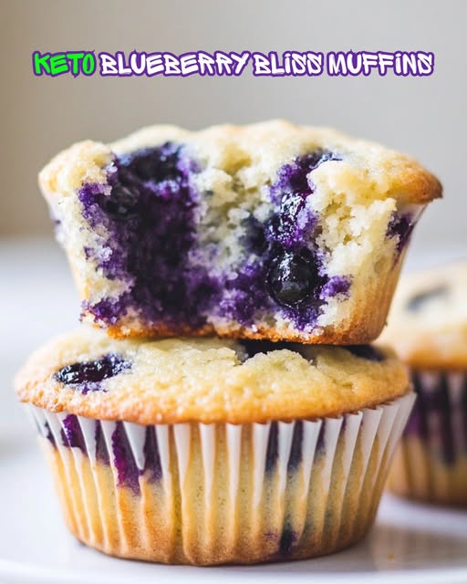 Deliciously Keto Blueberry Bliss Muffins