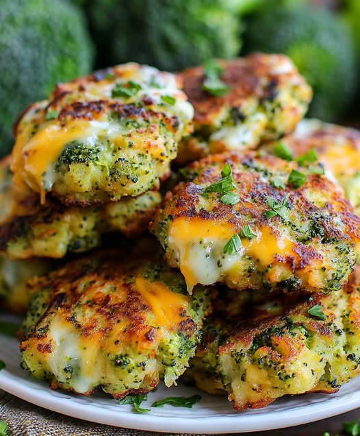 Crispy Broccoli Cheese Patties