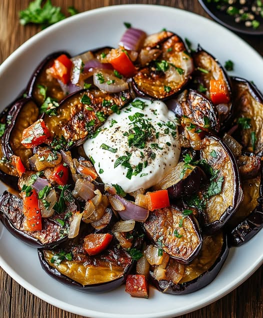 Savory Mediterranean Roasted Eggplant