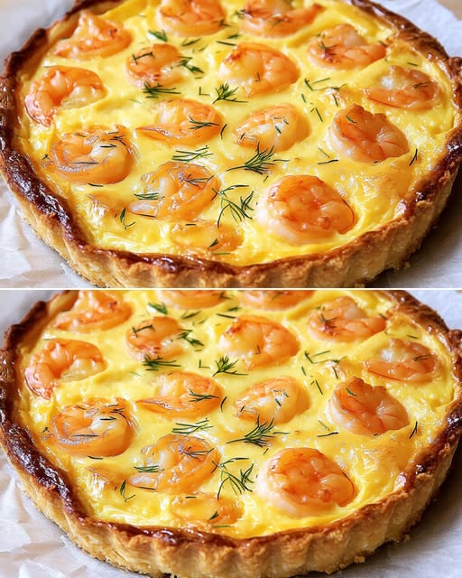 Flourless Zucchini and Shrimp Tart