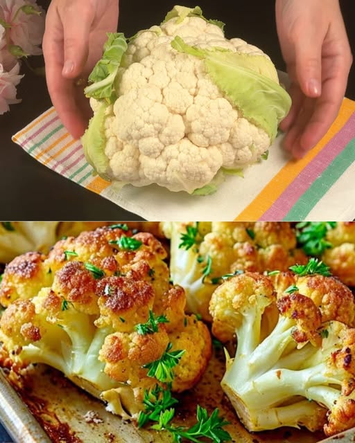 Crispy Baked Cauliflower with Yogurt-Parmesan Crust