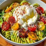Creamy Avocado Pesto Pasta with Burrata