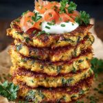 Crispy Riced Cauliflower Fritters with Creamy Yogurt Sauce