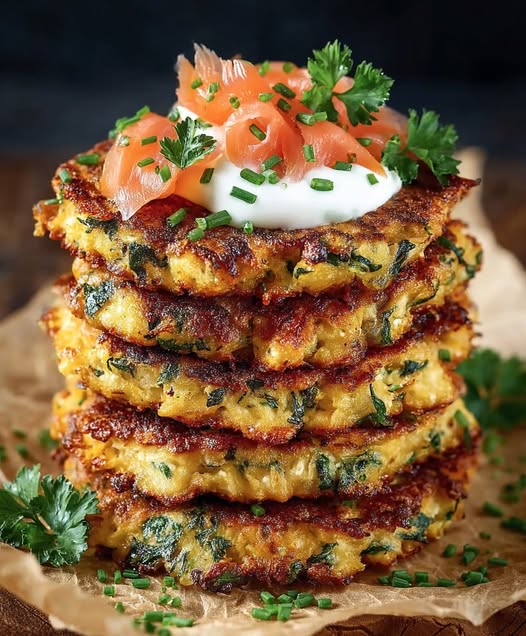 Crispy Riced Cauliflower Fritters with Creamy Yogurt Sauce