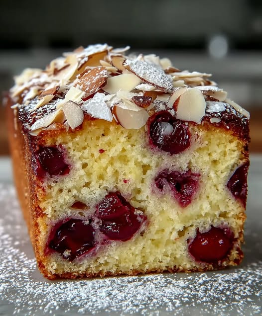 Croissant Cherry Almond Cake