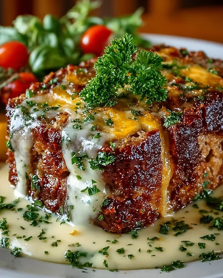 Delicious Crockpot meatloaf served with mashed potatoes and vegetables