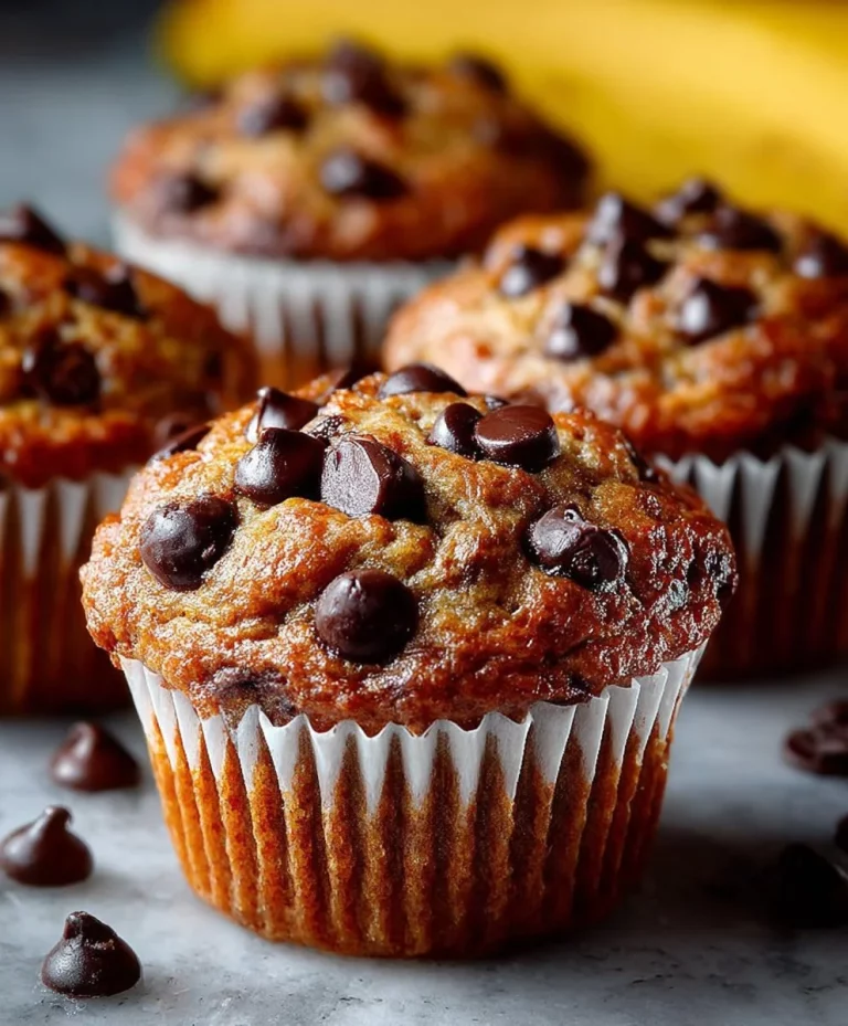 Flourless vegan peanut butter muffins on a rustic wooden table