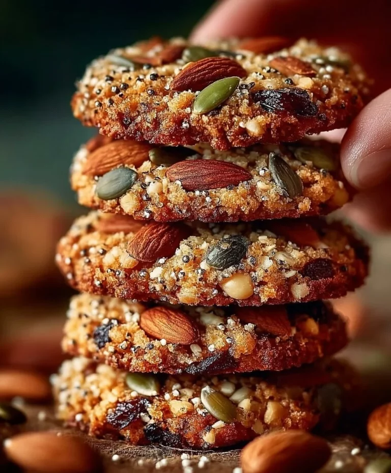 Nutty Seed Cookies with a variety of seeds and nuts on a plate