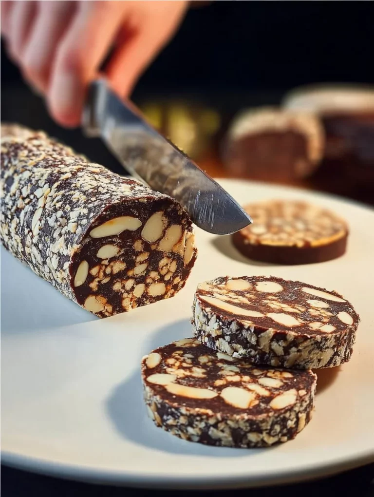 Delicious homemade Peanut Biscuit Roll dessert on a plate.