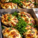 Delicious stuffed eggplants filled with savory ingredients and herbs