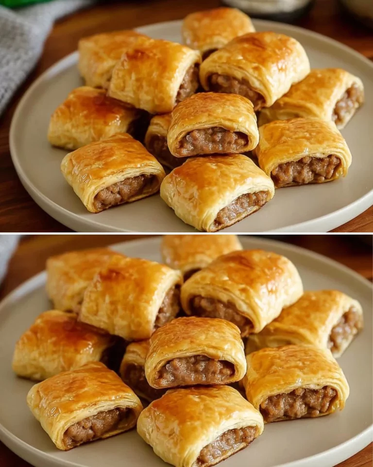 3-Ingredient Crescent Sausage Bites served on a platter