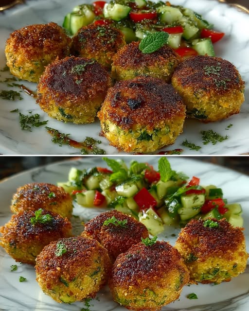 Crispy Baked Zucchini Meatballs Recipe - Vegetarian Delight