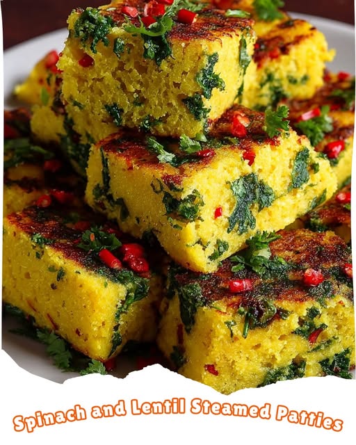 Spinach and Lentil Steamed Patties