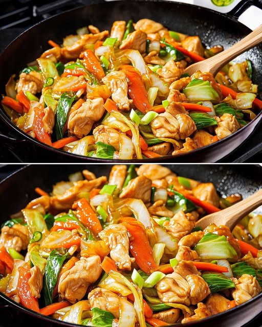 Tender and Juicy Chicken Stir Fry with Cabbage