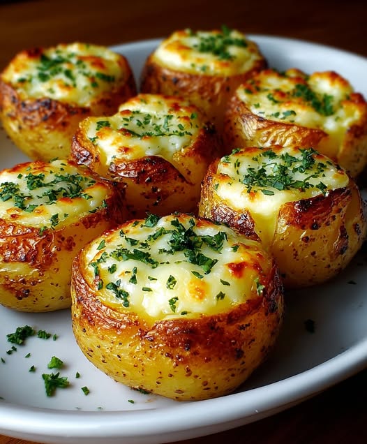 Stuffed Potato Cups with Savory Meat and Cheese Filling