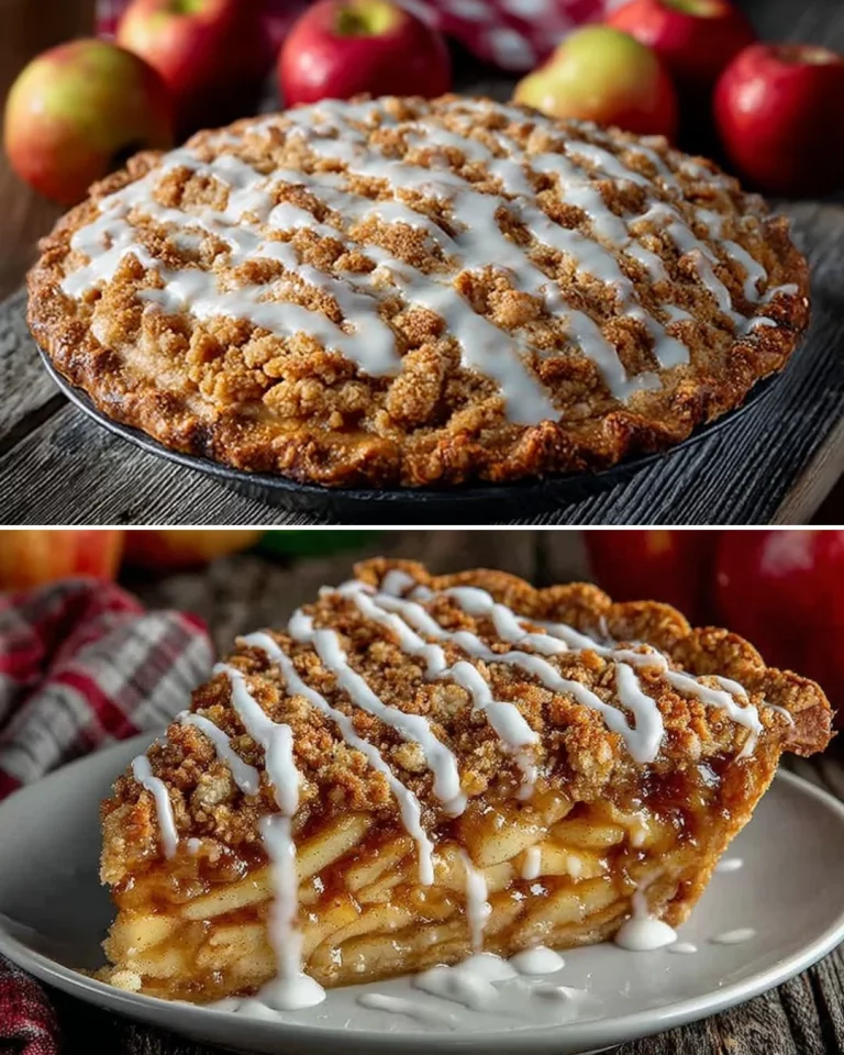 Delicious Aye Aye Apple Rum Pie with apples and rum filling