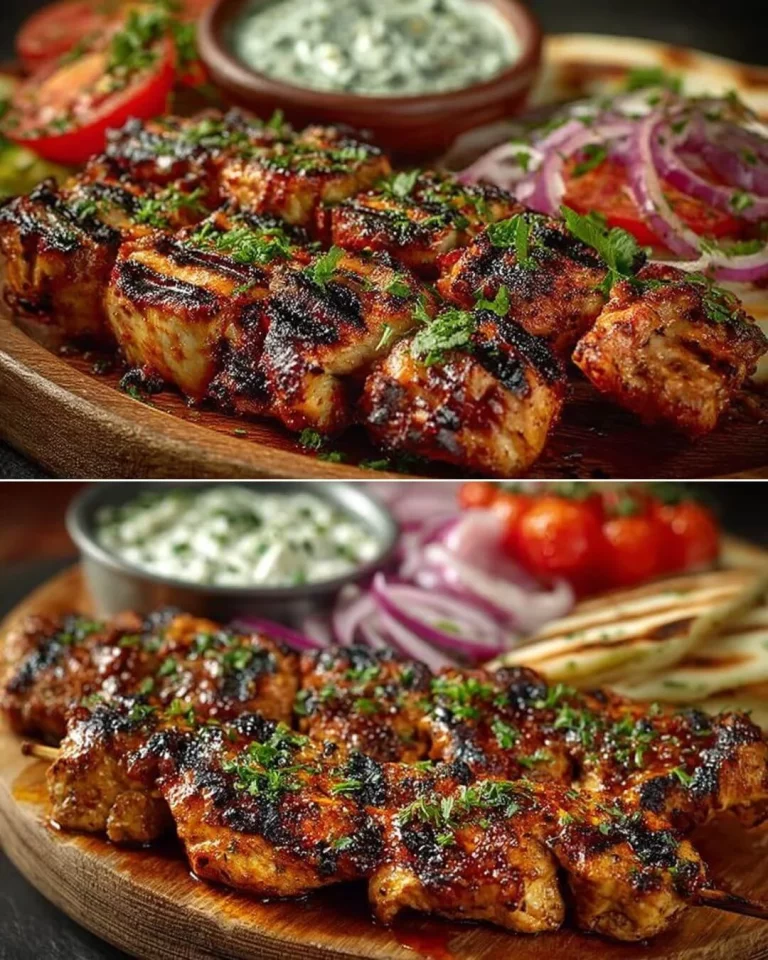 Delicious Chicken Gyro topped with Tzatziki sauce and fresh vegetables