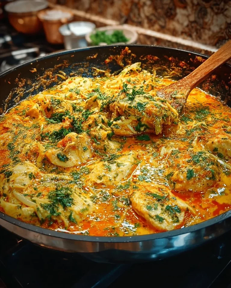 Delicious chicken zucchini in sour cream sauce served on a plate