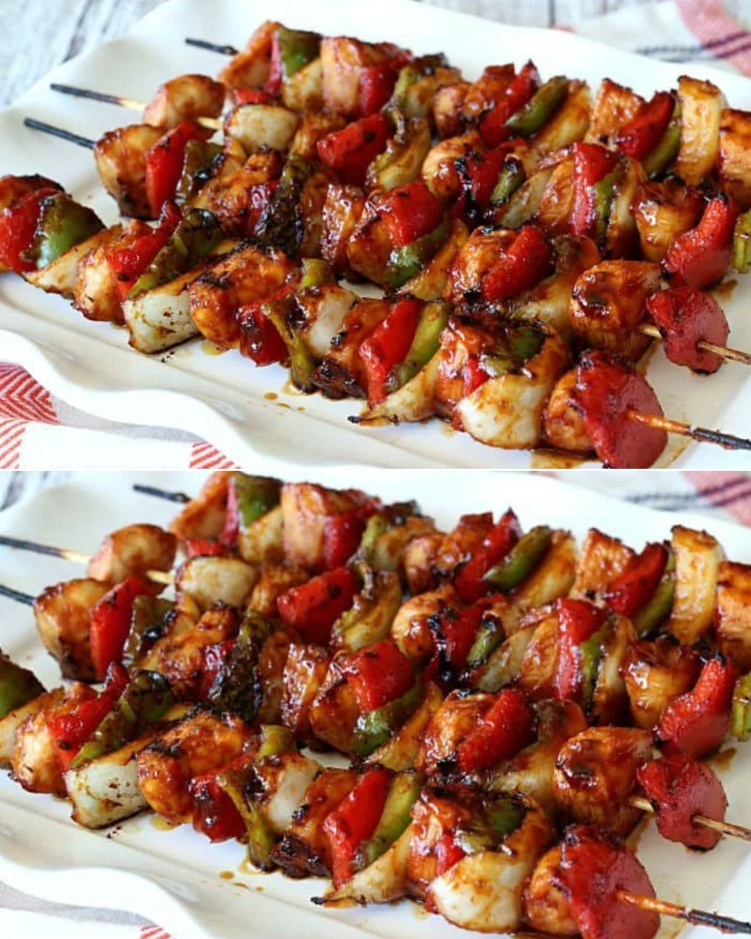 Delicious chipotle honey chicken skewers ready for grilling