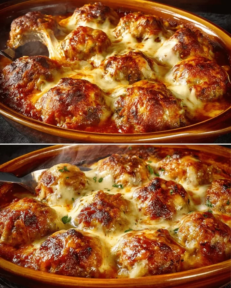 Delicious eggplant meatballs served with rich tomato sauce