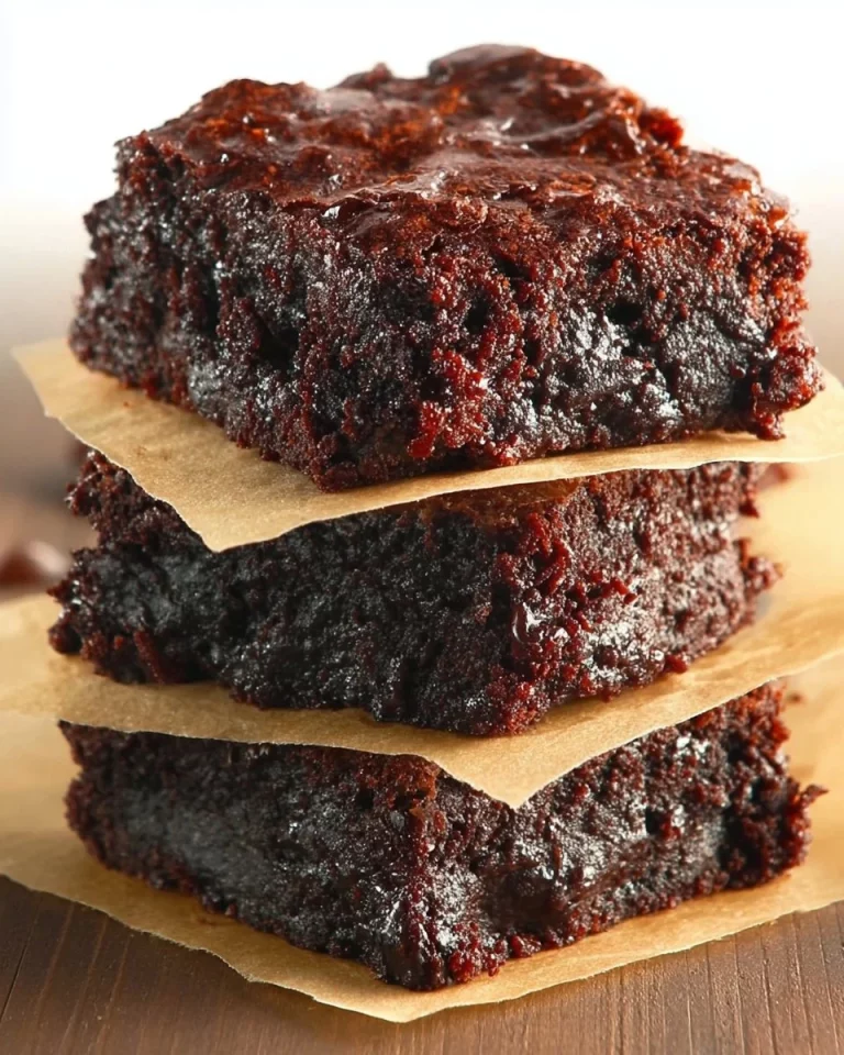 Delicious fudgy chocolate zucchini brownies with rich chocolate flavor.
